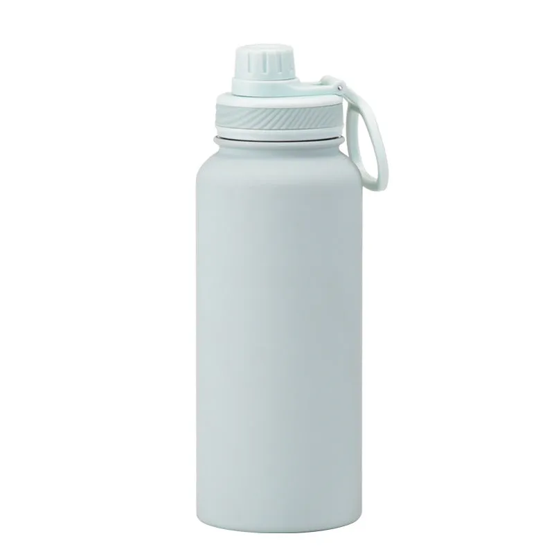 2024 New Stainless Steel Sports Water Bottle Large Capacity 1L Large Mouth Insulated Cup Portable Outdoor Water Cup.