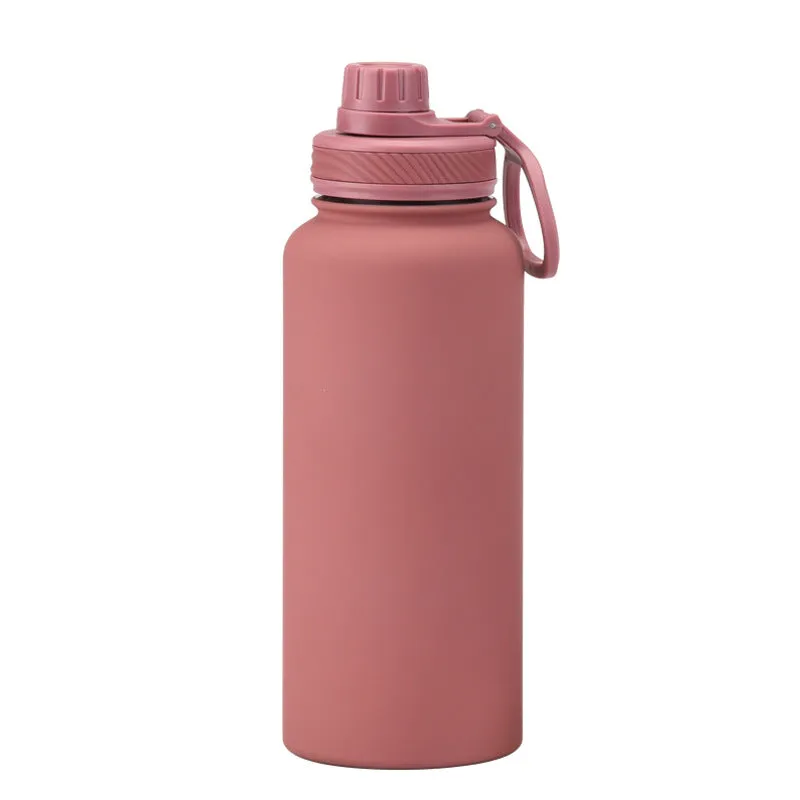 2024 New Stainless Steel Sports Water Bottle Large Capacity 1L Large Mouth Insulated Cup Portable Outdoor Water Cup.