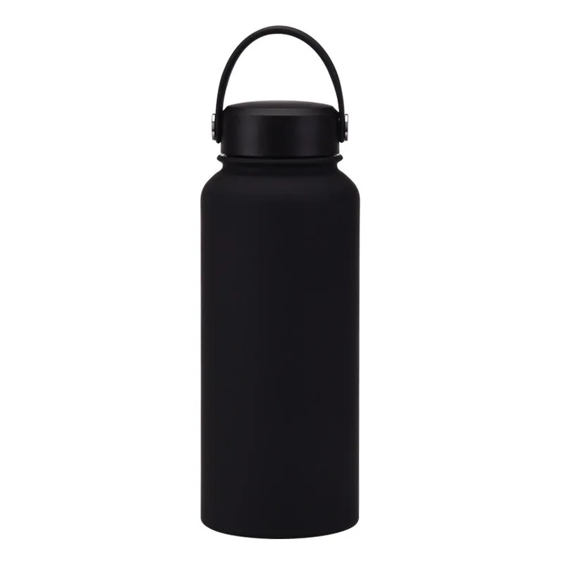 2024 New Stainless Steel Sports Water Bottle Large Capacity 1L Large Mouth Insulated Cup Portable Outdoor Water Cup.