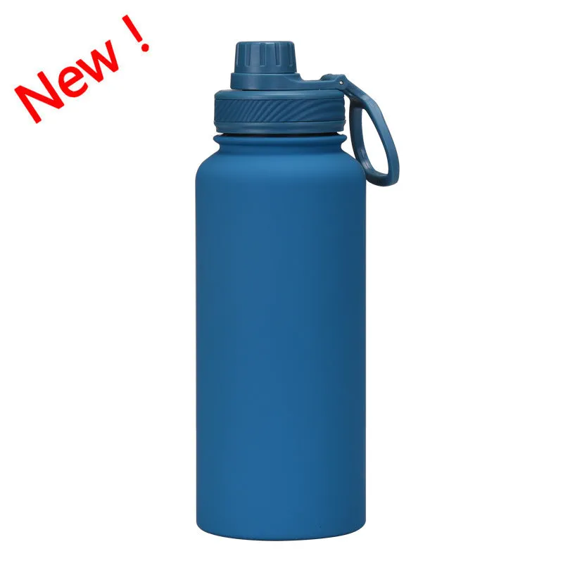 2024 New Stainless Steel Sports Water Bottle Large Capacity 1L Large Mouth Insulated Cup Portable Outdoor Water Cup.