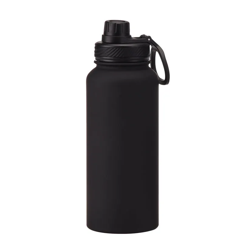 2024 New Stainless Steel Sports Water Bottle Large Capacity 1L Large Mouth Insulated Cup Portable Outdoor Water Cup.