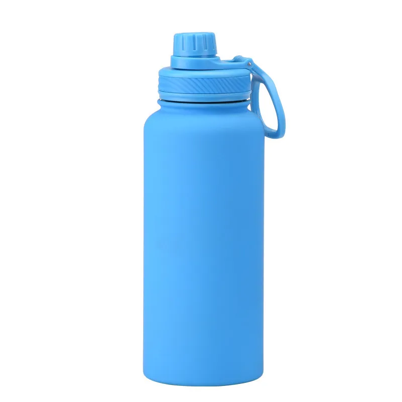 2024 New Stainless Steel Sports Water Bottle Large Capacity 1L Large Mouth Insulated Cup Portable Outdoor Water Cup.