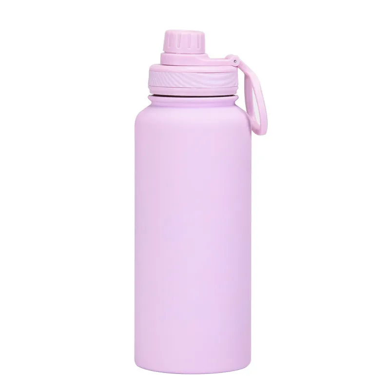 2024 New Stainless Steel Sports Water Bottle Large Capacity 1L Large Mouth Insulated Cup Portable Outdoor Water Cup.