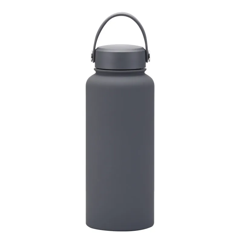 2024 New Stainless Steel Sports Water Bottle Large Capacity 1L Large Mouth Insulated Cup Portable Outdoor Water Cup.