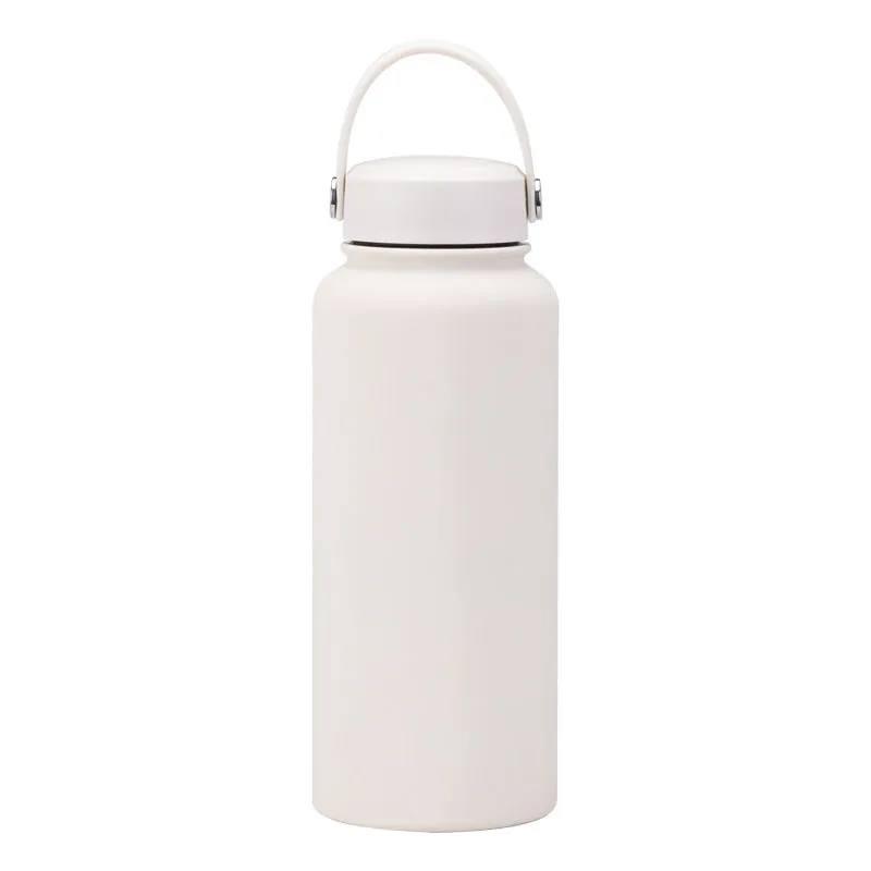 2024 New Stainless Steel Sports Water Bottle Large Capacity 1L Large Mouth Insulated Cup Portable Outdoor Water Cup.