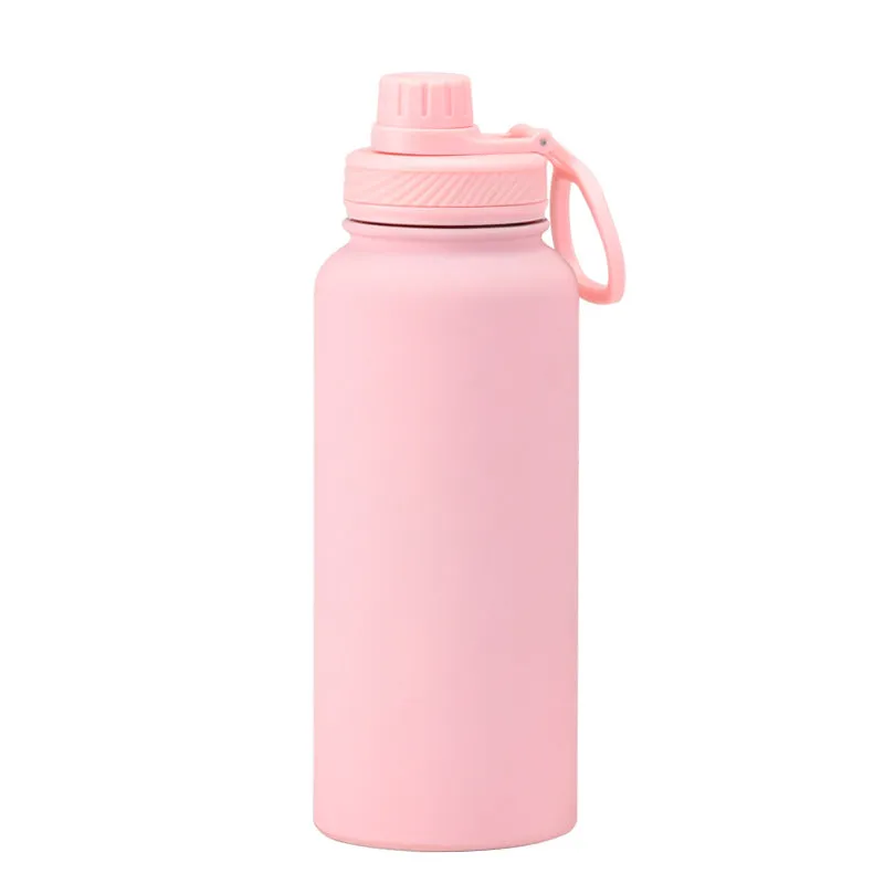 2024 New Stainless Steel Sports Water Bottle Large Capacity 1L Large Mouth Insulated Cup Portable Outdoor Water Cup.