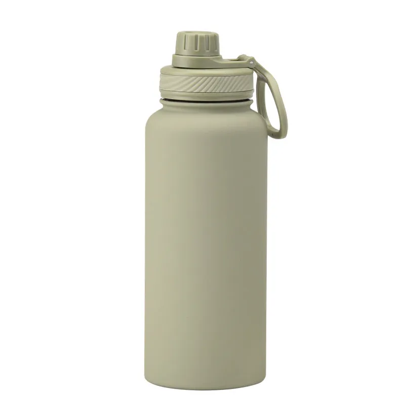 2024 New Stainless Steel Sports Water Bottle Large Capacity 1L Large Mouth Insulated Cup Portable Outdoor Water Cup.