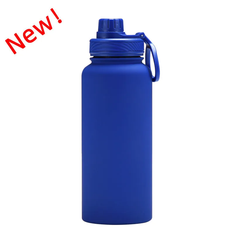 2024 New Stainless Steel Sports Water Bottle Large Capacity 1L Large Mouth Insulated Cup Portable Outdoor Water Cup.