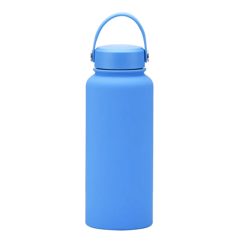 2024 New Stainless Steel Sports Water Bottle Large Capacity 1L Large Mouth Insulated Cup Portable Outdoor Water Cup.