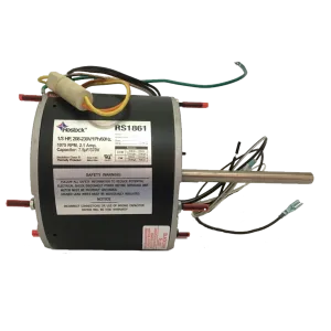 Air-Conditioning Condenser Fan Motor, 1/3 HP, 208-230V, 1Ph 60Hz, 1075 RPM, 2.1 Amp, capacitor 7.5µF/370V