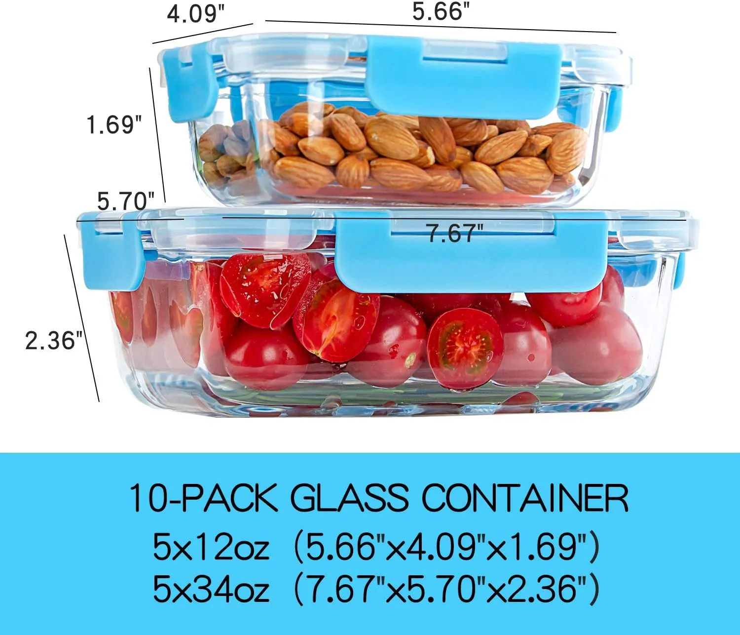 Airtight Glass Food Storage Containers