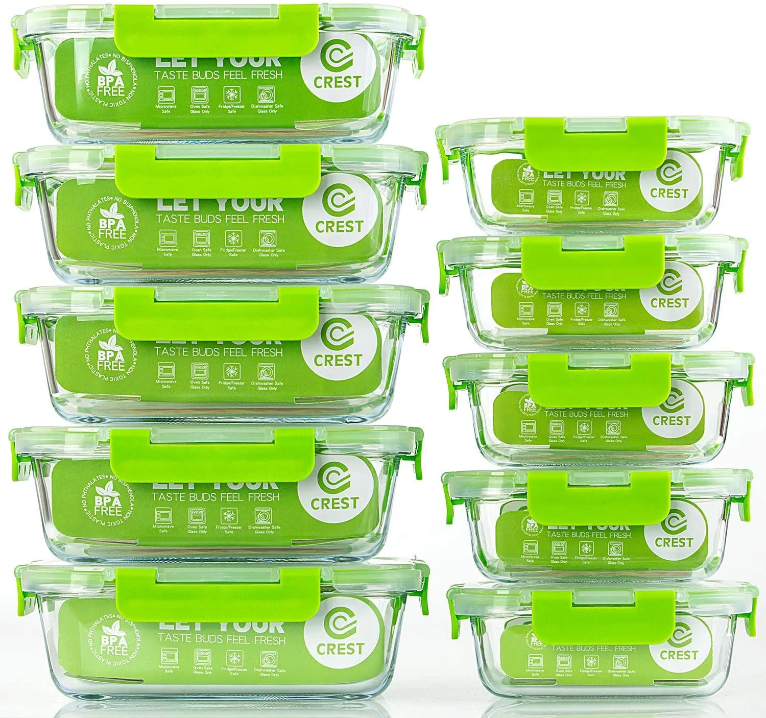 Airtight Glass Food Storage Containers