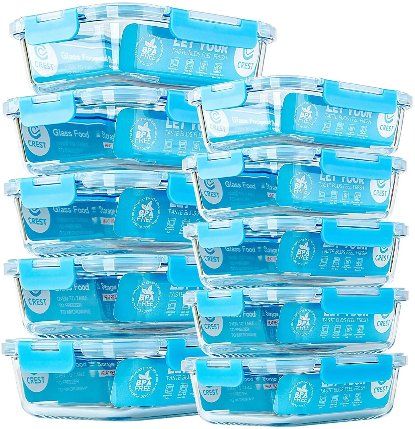 Airtight Glass Food Storage Containers