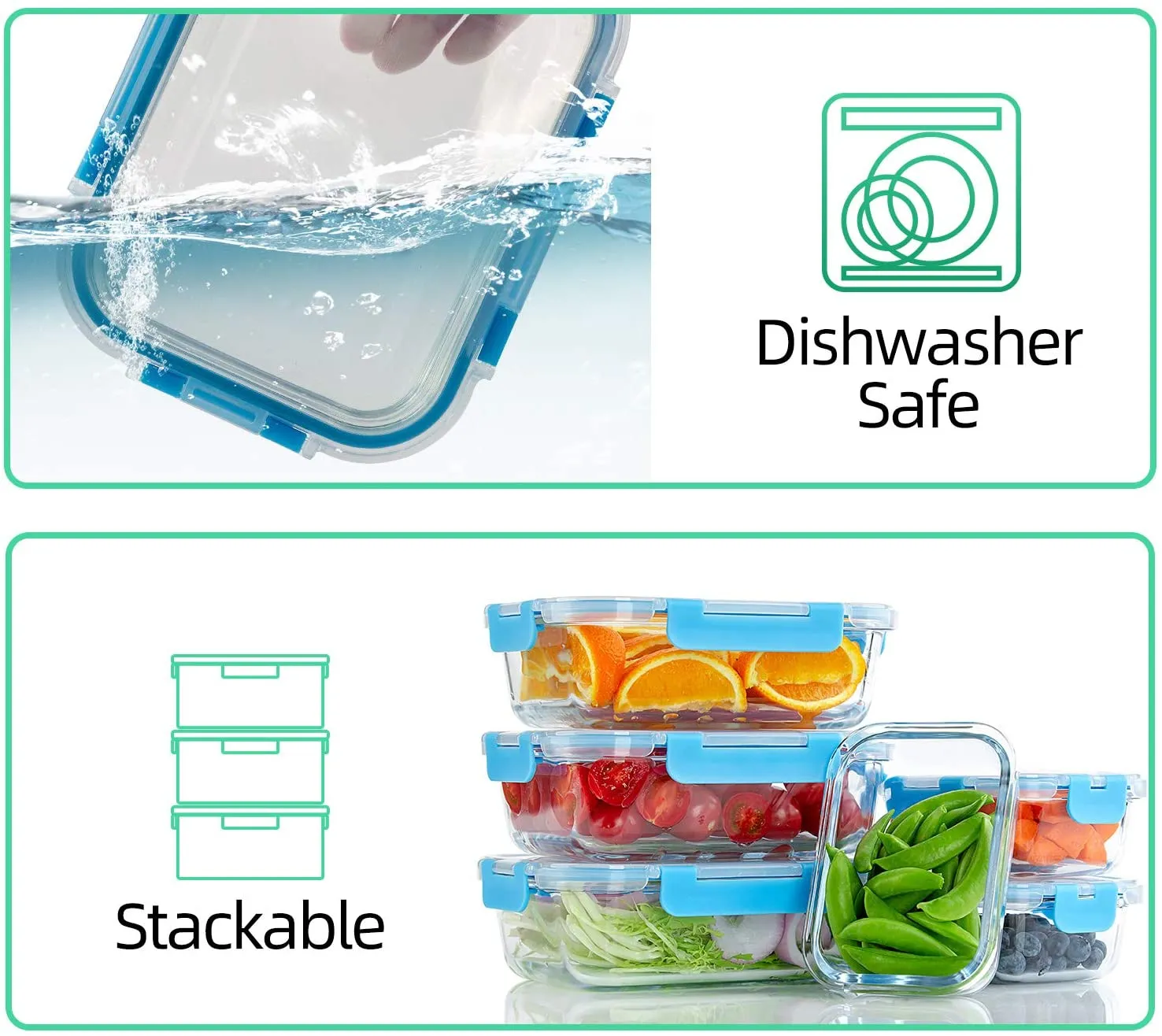 Airtight Glass Food Storage Containers