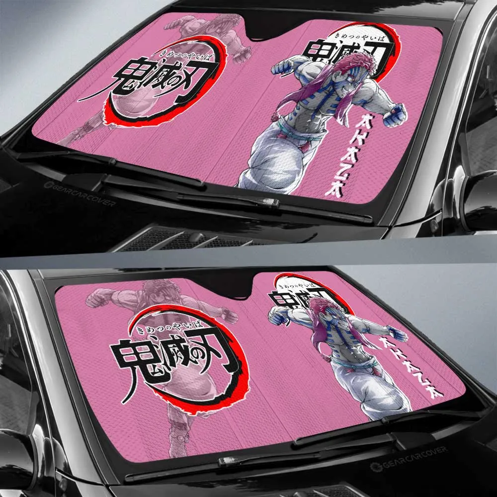 Akaza Car Sunshade Custom Demon Slayer Anime Car Accessories