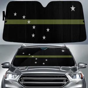 Alaska Sub Flag Thin Green Line Printed Car Sun Shades Cover Auto Windshield Coolspod