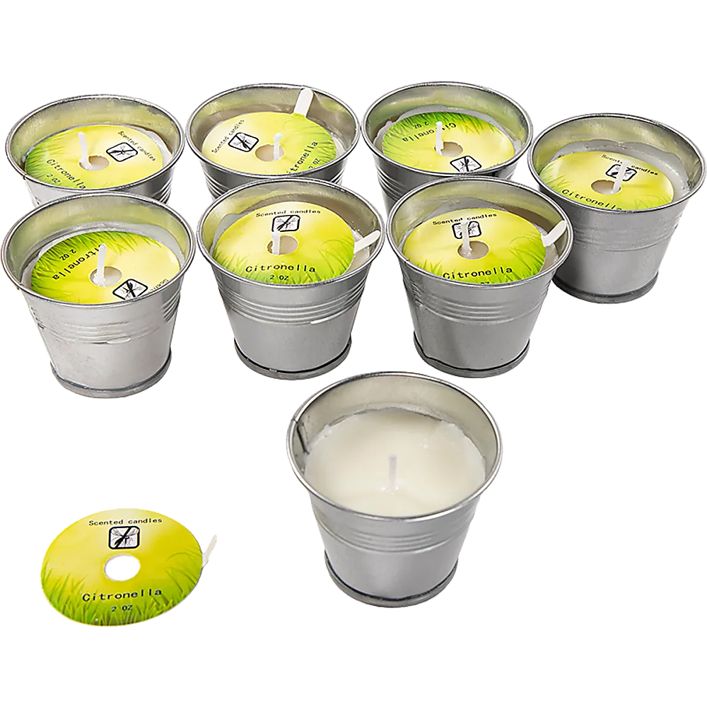 All-Natural Citronella Soy Wax Bug Repellent Candles, 8-Pack