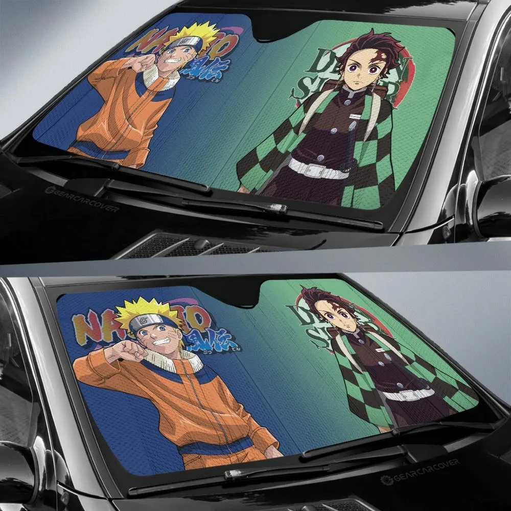 And Tanjiro Car Sunshade Custom Car Accessories