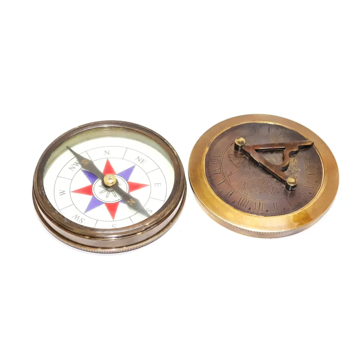 Antique Sundial Brass Compass SBC112