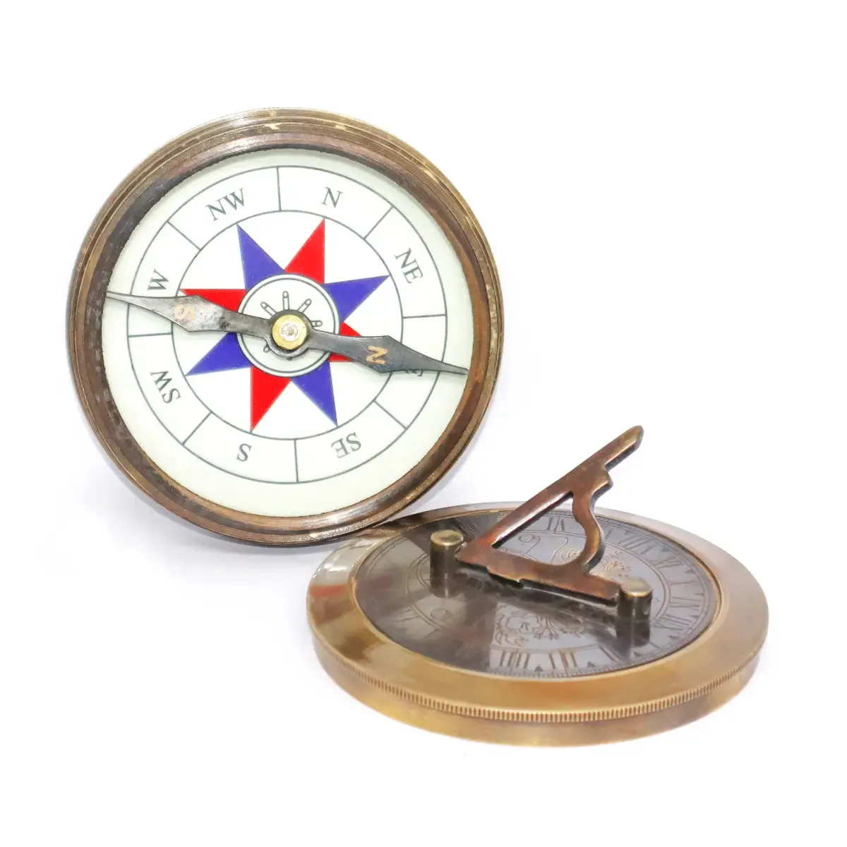 Antique Sundial Brass Compass SBC112