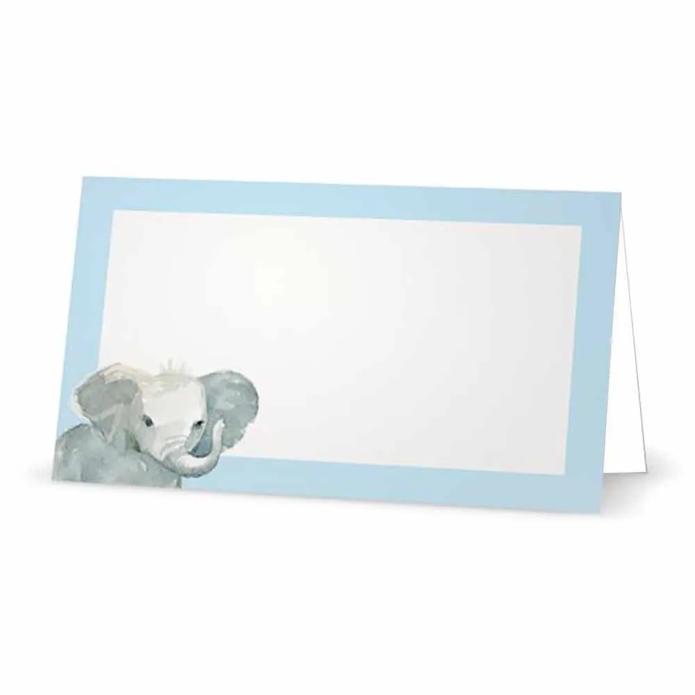 Baby Elephant Place Cards - Tent Style - SELECT COLOR