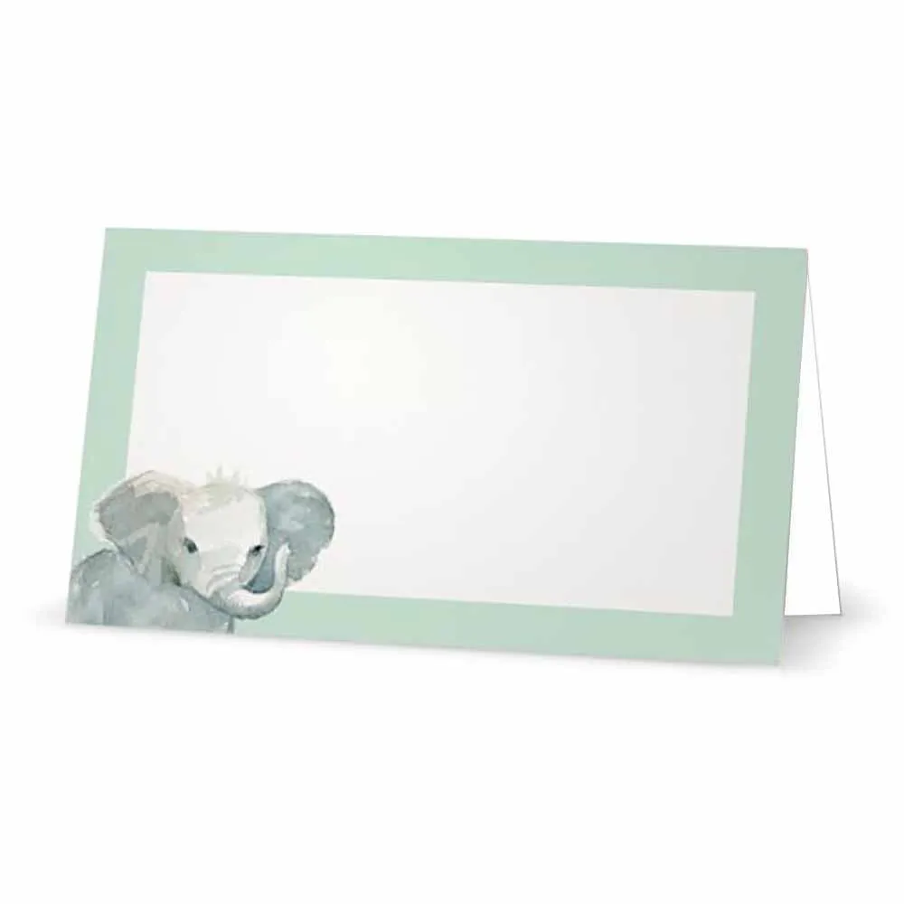 Baby Elephant Place Cards - Tent Style - SELECT COLOR