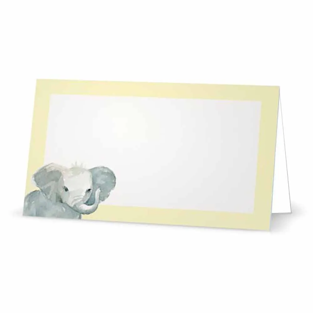 Baby Elephant Place Cards - Tent Style - SELECT COLOR