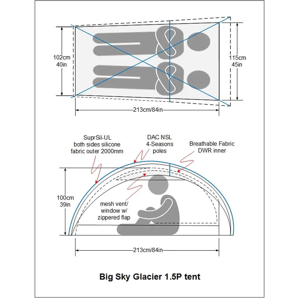 Big Sky Glacier 1.5P tent