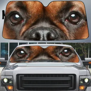 Boxer's Eyes Beautiful Dog Eyes Car Sun Shade Cover Auto Windshield