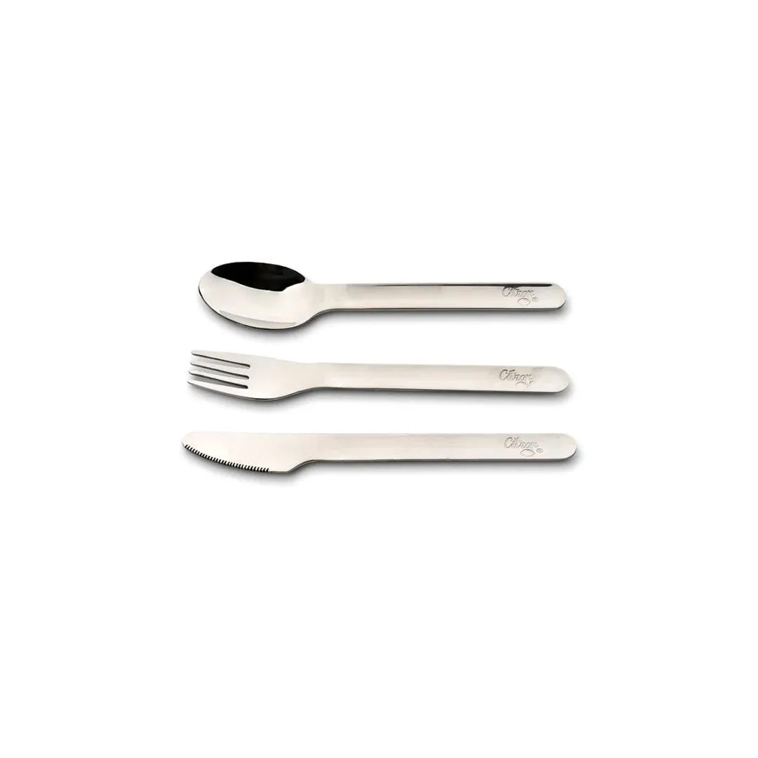 Citron 3 Piece Cutlery Set With Silicone Case - Blush Pink