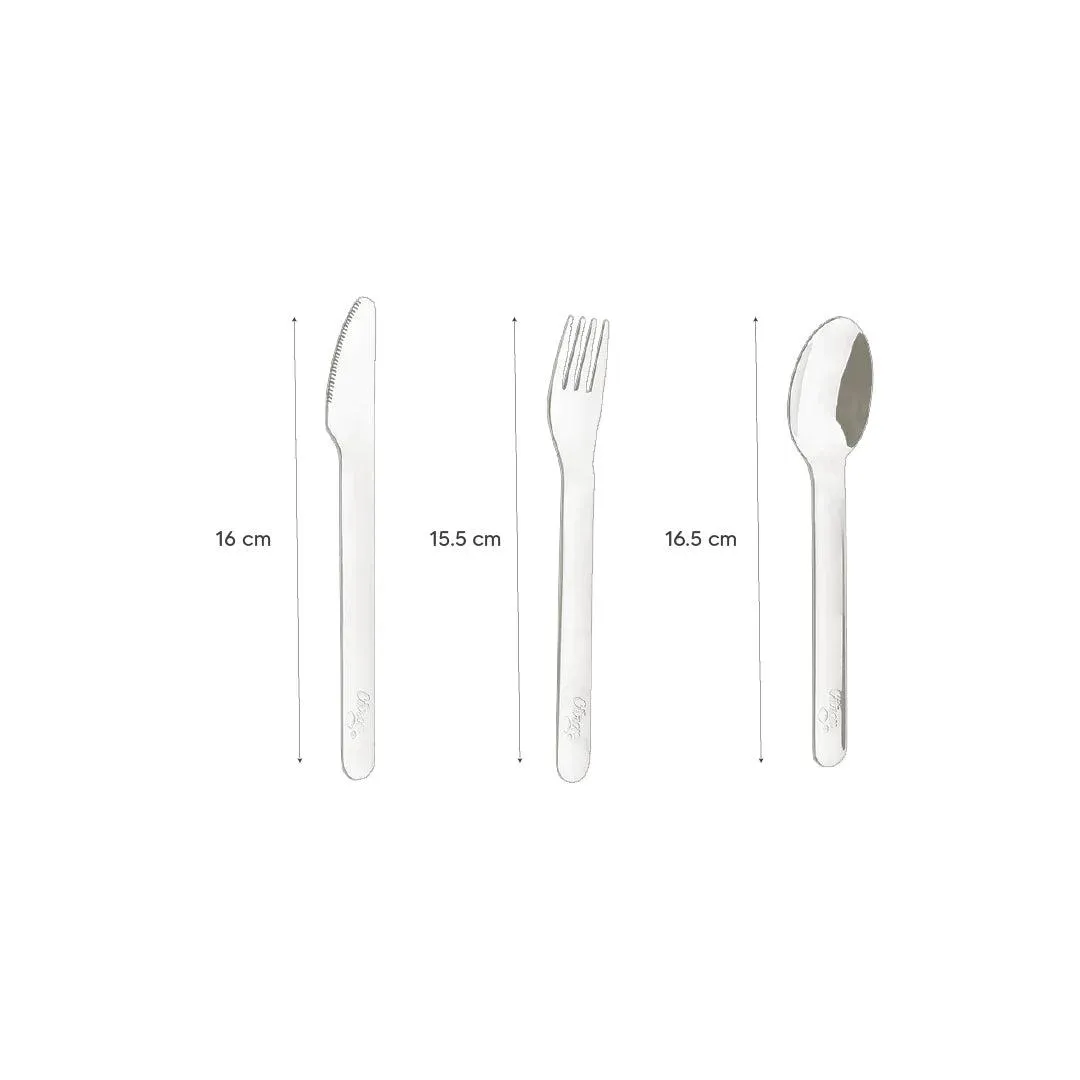 Citron 3 Piece Cutlery Set With Silicone Case - Blush Pink