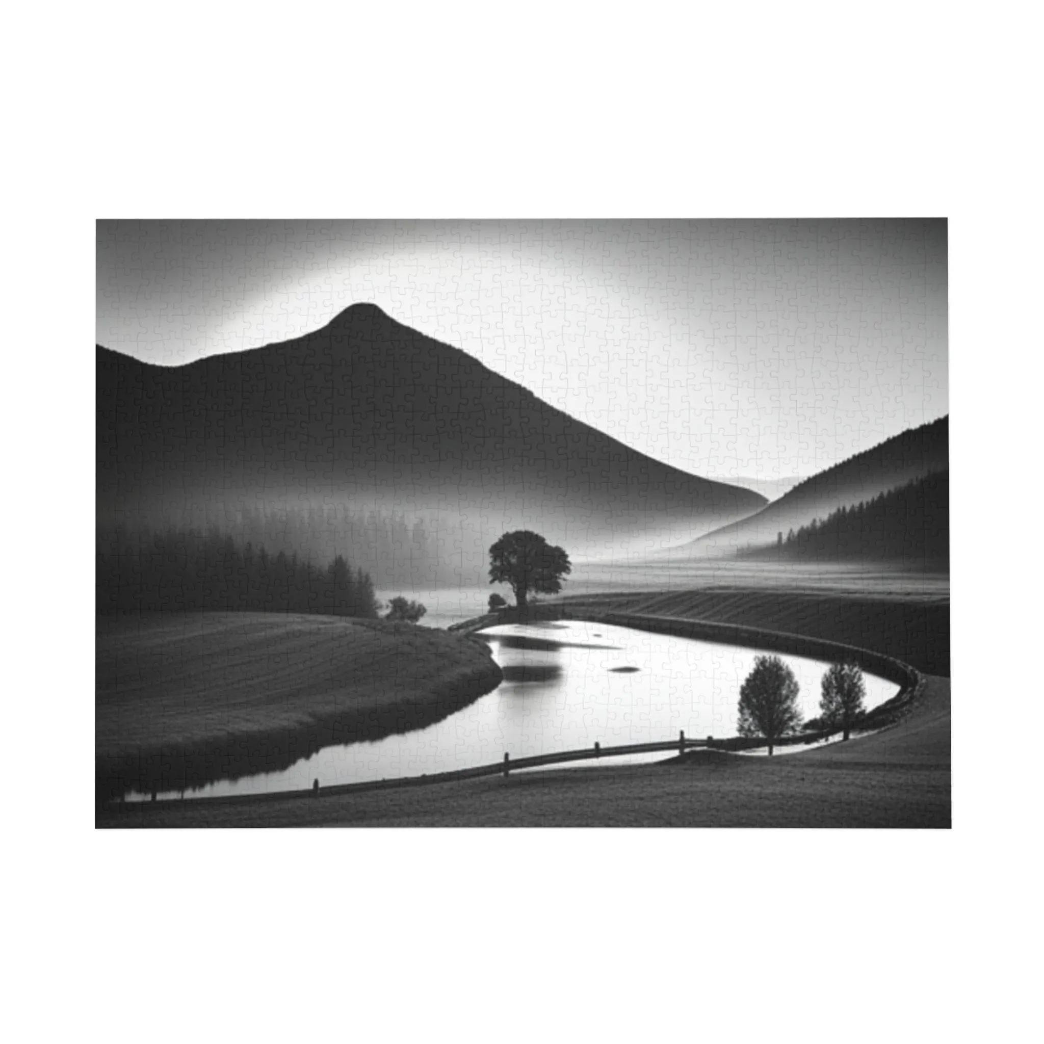 Country Living Black and white Puzzle (96, 252, 500, 1000-Piece)