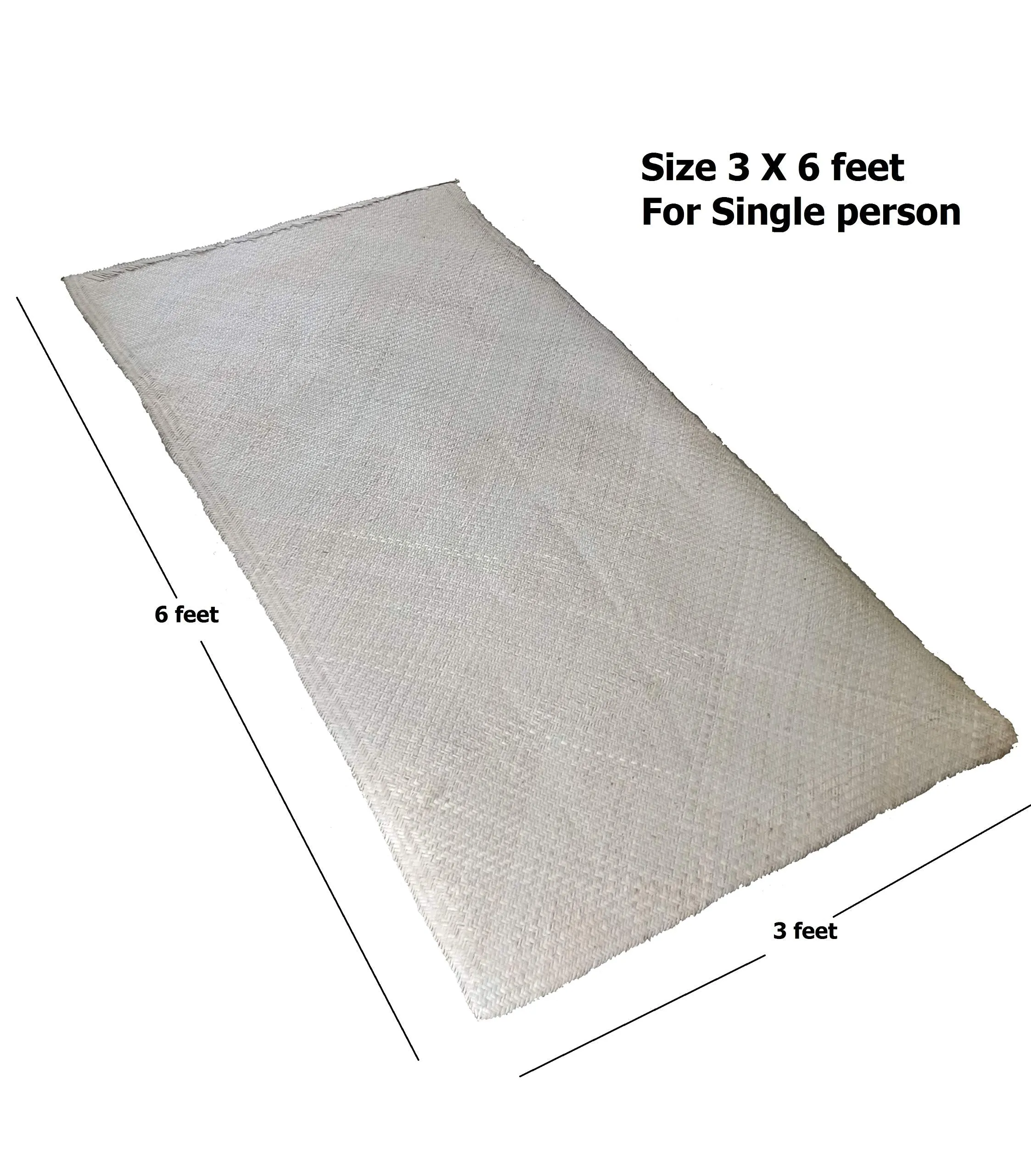 Das Departmental Store Single Size Sheetal Pati, Weaving mats/Mets, Madur, Mattress (White)