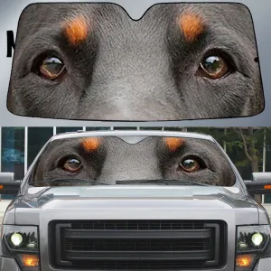 Doberman's Eyes Beautiful Dog Eyes Car Sun Shade Cover Auto Windshield