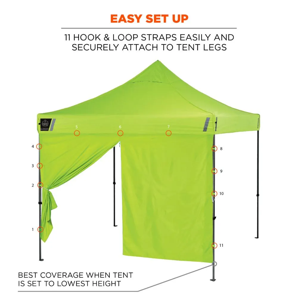 Ergodyne 12978 #6096 Lime Pop-Up Tent Sidewall Zipper - 10ft x 10ft