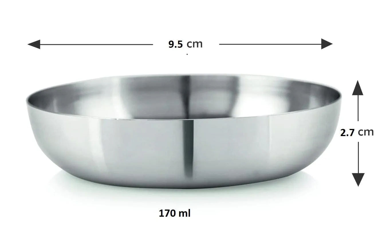 GALOOF Stainless Steel Mini Dessert Plate Set Of 6