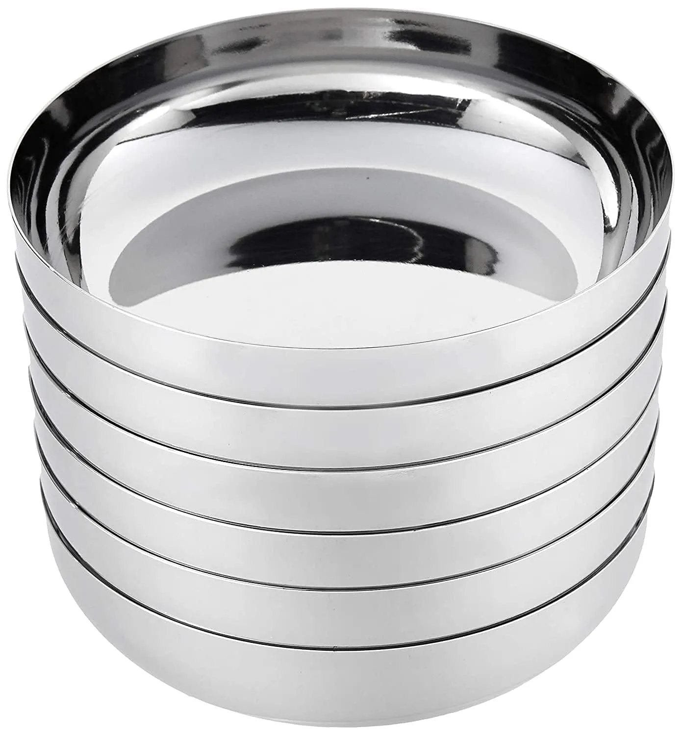 GALOOF Stainless Steel Mini Dessert Plate Set Of 6