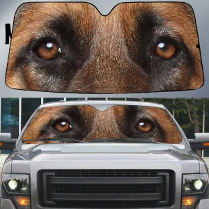 German Shepherd's Eyes Beautiful Dog Eyes Car Sunshade Cover Auto Windshield