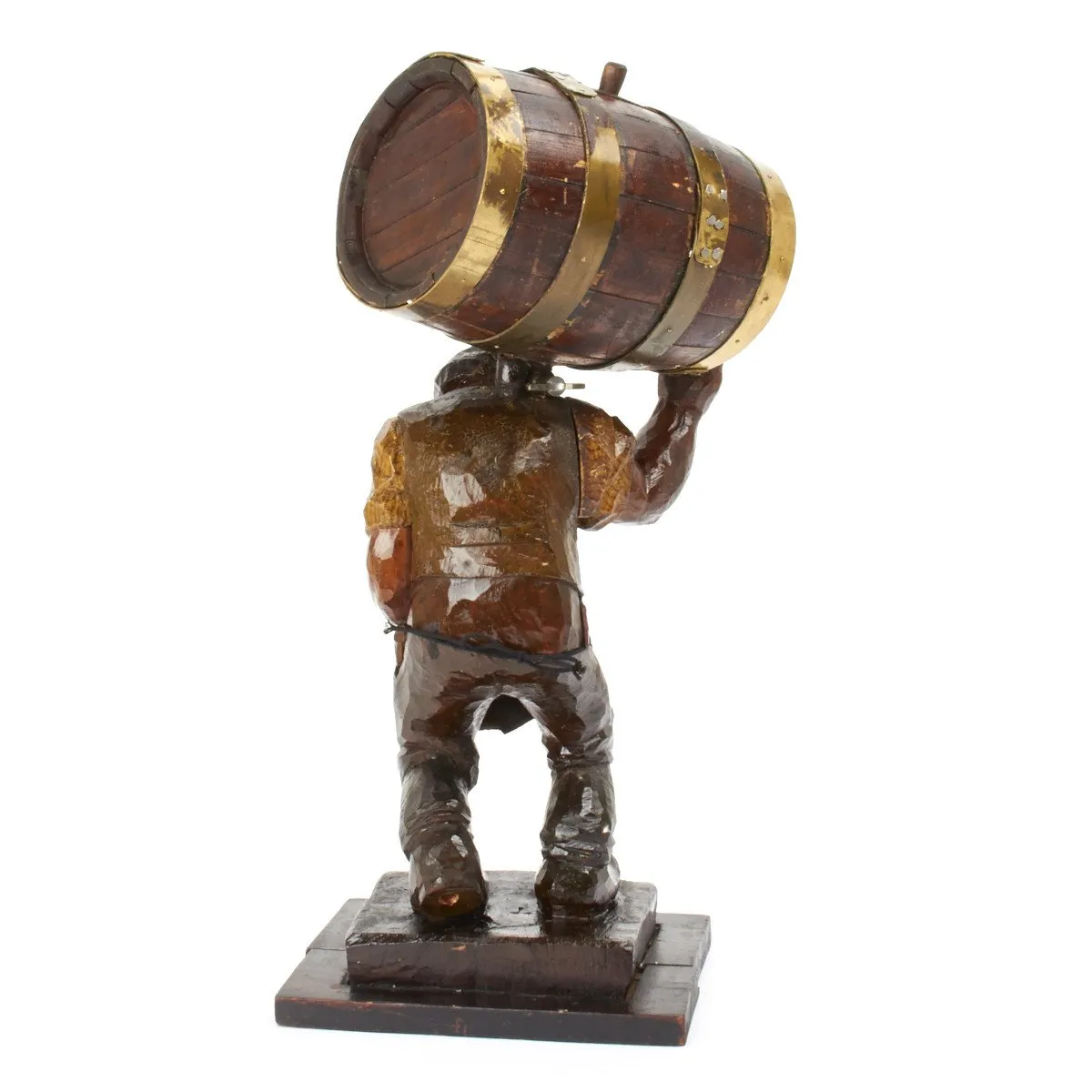 German WWII Stalag POW Hand Carved Keg and Period Photography by Named U.S. Officer