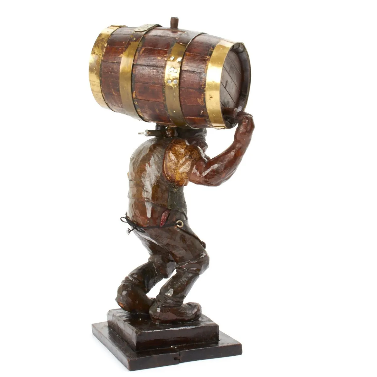 German WWII Stalag POW Hand Carved Keg and Period Photography by Named U.S. Officer