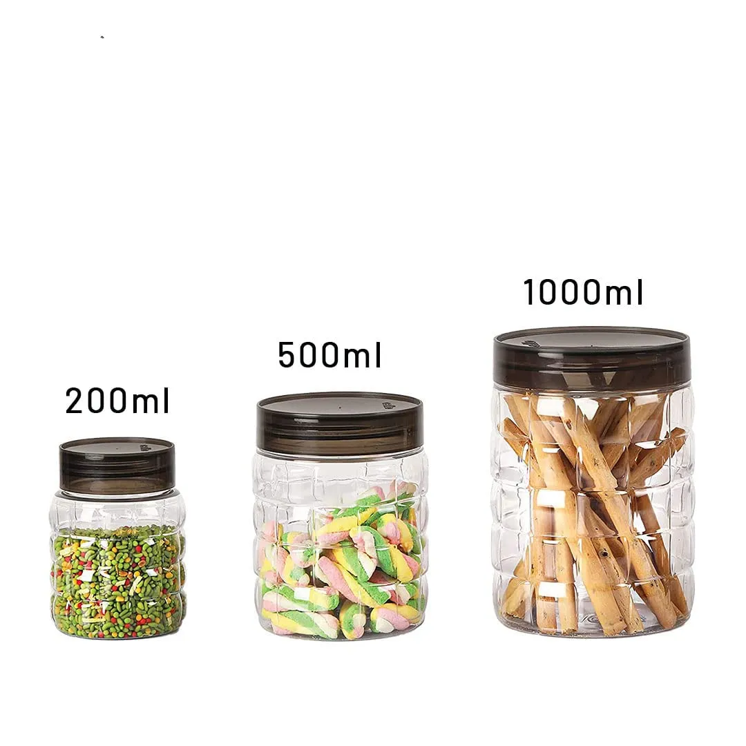 Homestic Set of 24 Plastic Container Set | 1000ml, 500ml, 200ml I PET, Food Grade Plastic, 100% BPA Free | Airtight Container Set for Kitchen Storage |Small to Large, Transparent