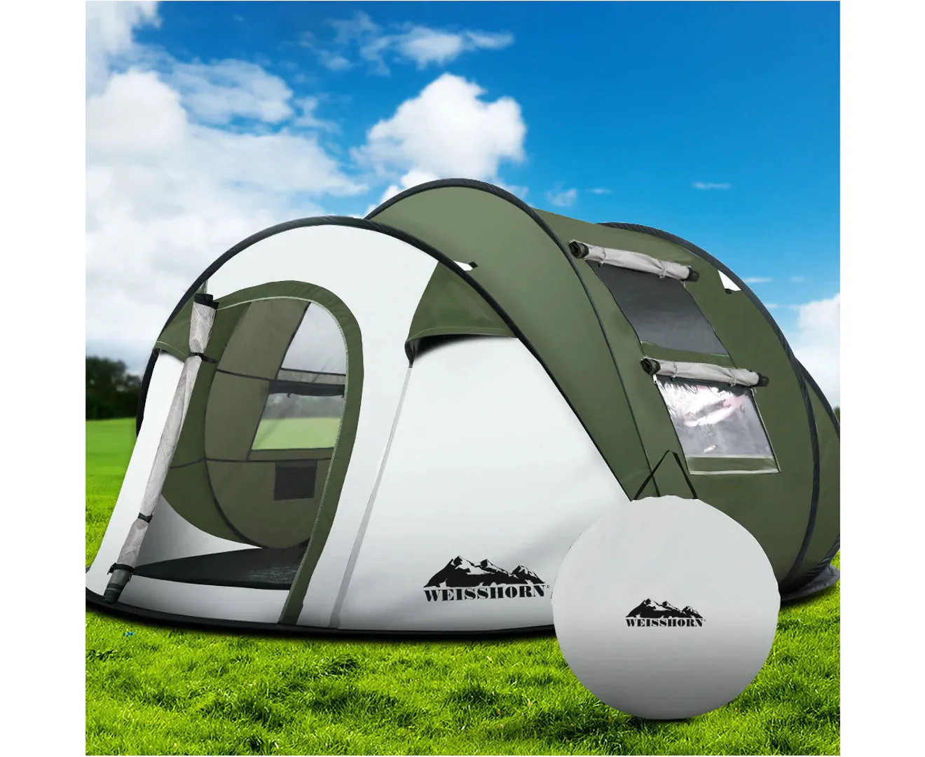 Instant Pop up Camping Tent 4-5 Person Outdoor Hiking Tents Dome