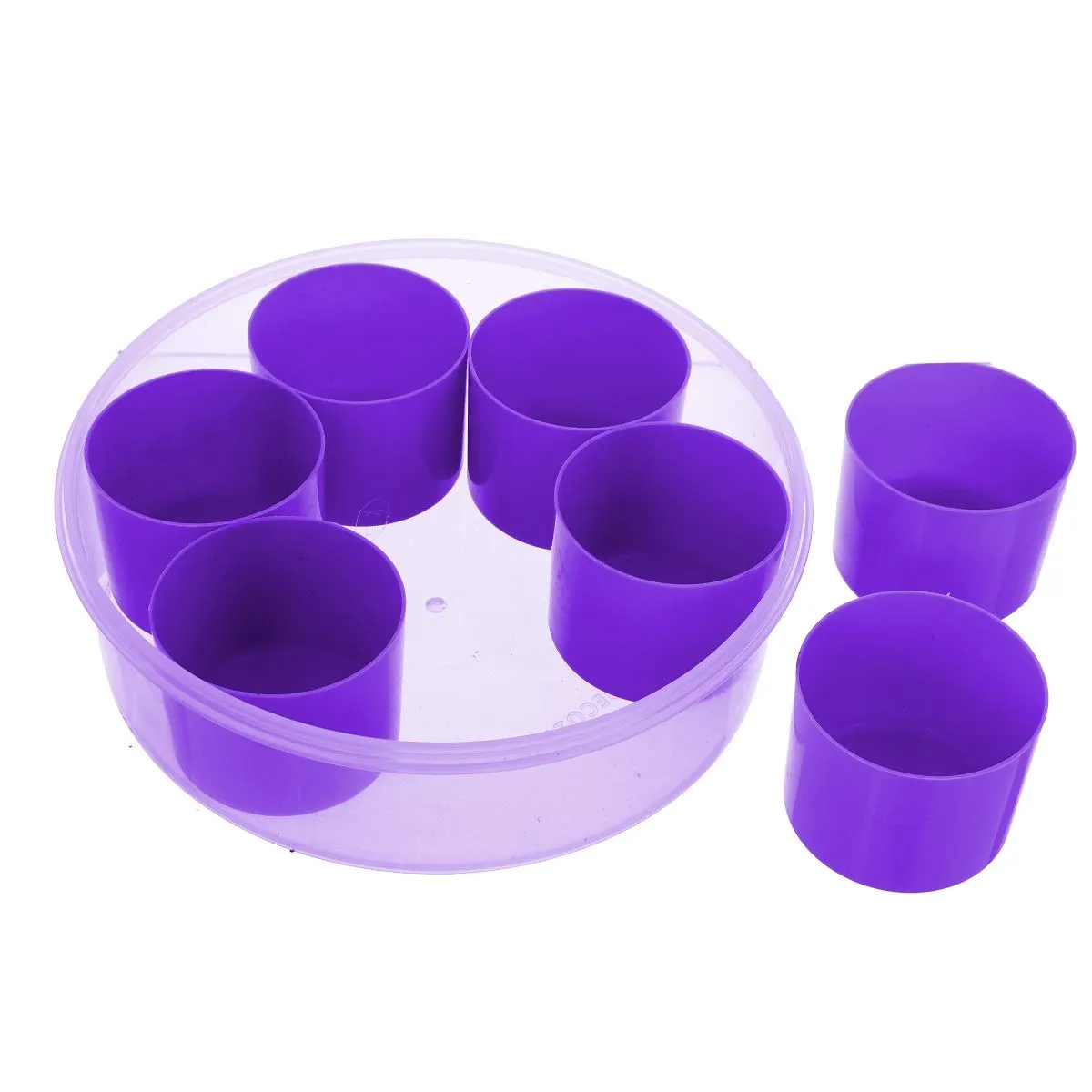 Kuber Industries Airtight & Leak Proof Plastic Masala (Spice) Box/Dabba/Spice Organiser with Lock Lid & 7 Containers (Purple)-KUBERMART371