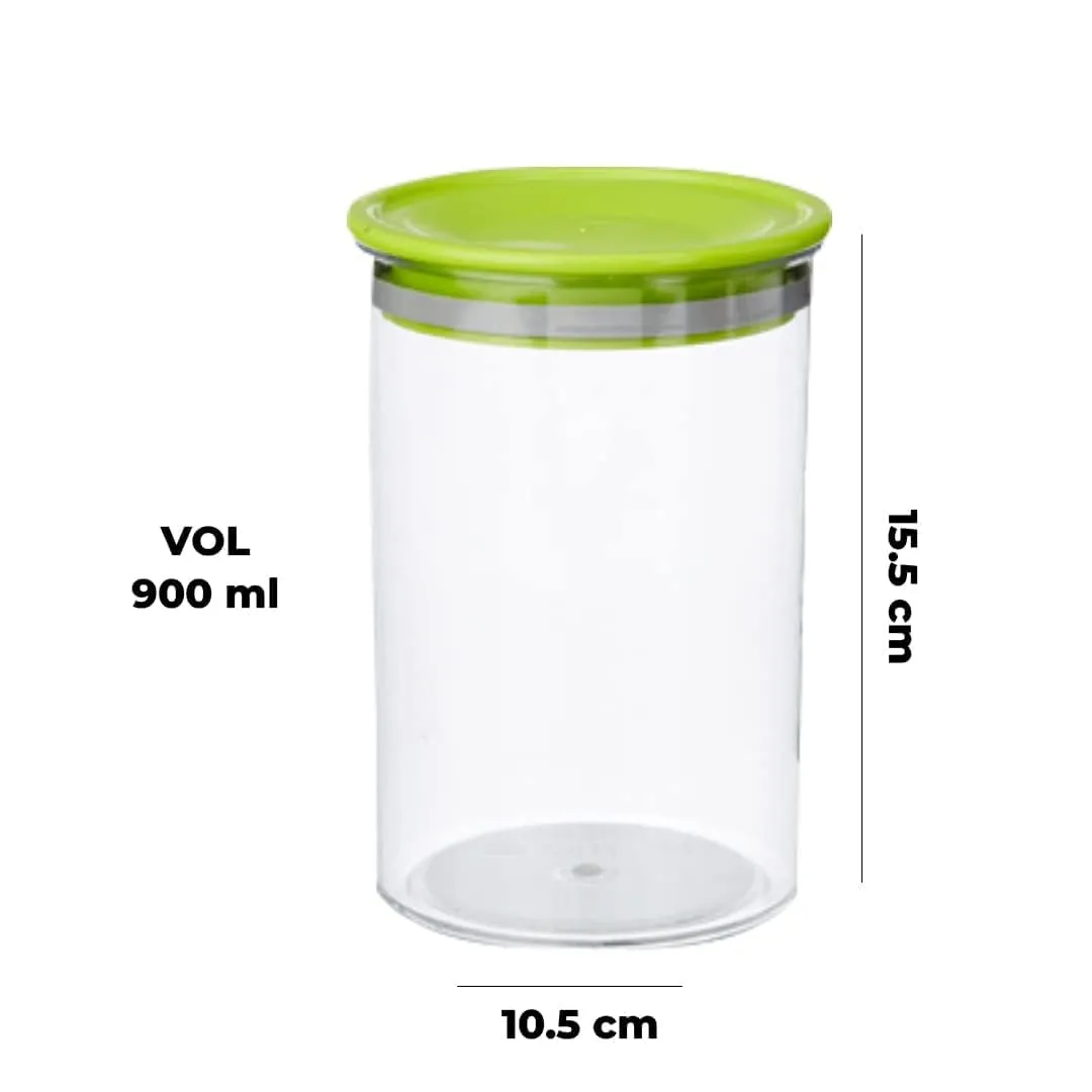 Kuber Industries Airtight Kitchen Container Set | 100% BPA Free, Food Grade Virgin Plastic | Multipurpose, Freezer Safe & Durable | Container for Kitchen Storage Set of 3 | Transparent (Pack Of 3)