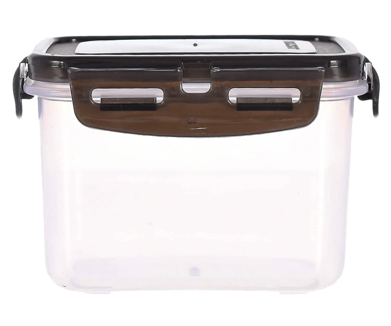 kuber Industries Multiuses BPA Free Leak Proof, Dishwasher/Freezer Safe Plastic Storage Container with Airtight Lock Lid, 600ml Pack of 2 (Black)-46KKM0224