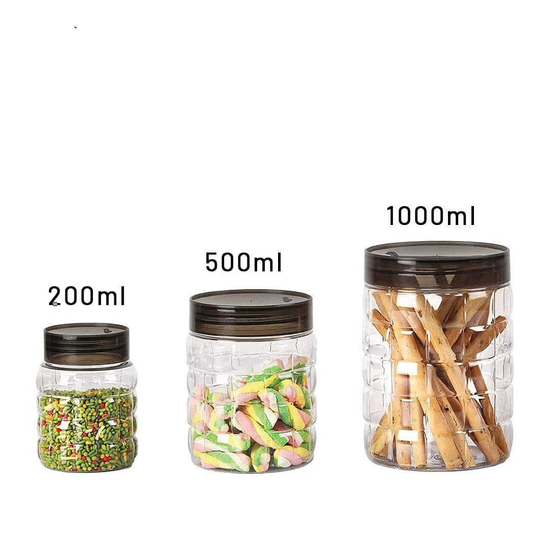 Kuber Industries Pack Of 2 Set of 18 Plastic Container Set | 1000ml, 500ml, 200ml I PET, Food Grade Plastic, 100% BPA Free | Airtight Container Set for Kitchen Storage |Small to Large, Transparent