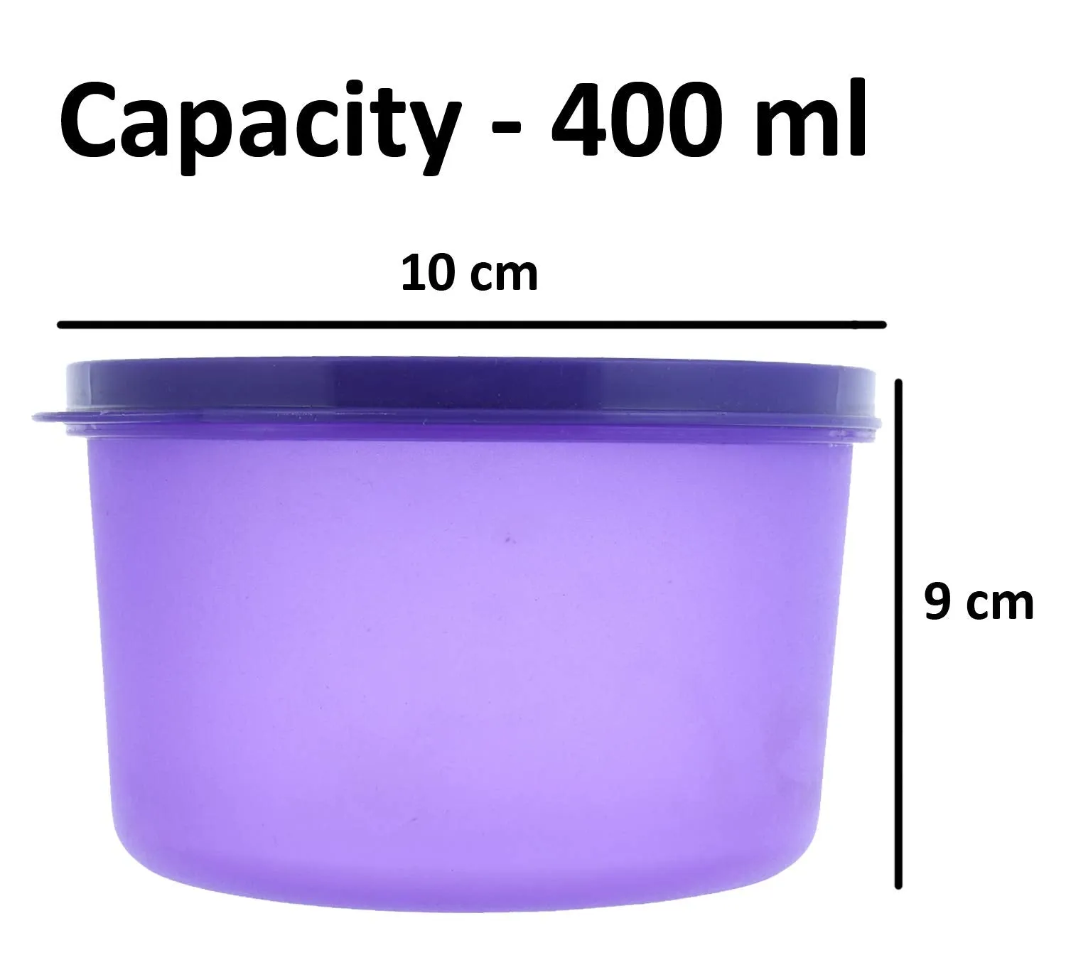 Kuber Industries Plastic 12 Pieces Kitchen Storage Spice Containers, Fridge Container, Food Utility Box, Food Storage Containers Jars 400 Ml (Purple) - CTLTC43871