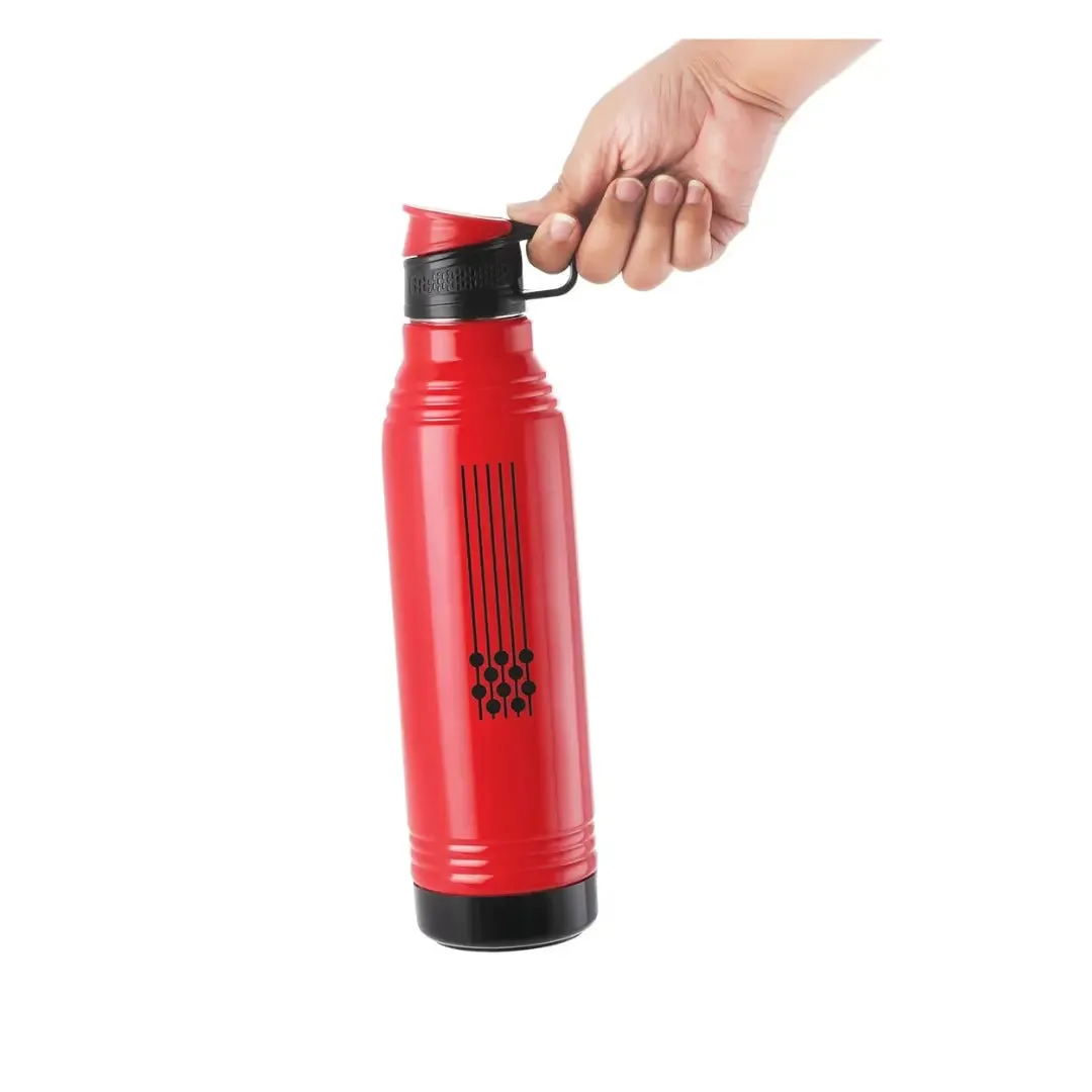 Liza Stainless Steel Smart Insulated Bottle - 650ml Red: Perfect for Kids, Home, School