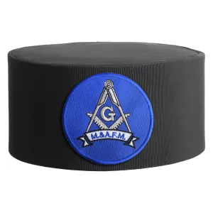 Master Mason Blue Lodge Crown Cap - Black With Blue Patch