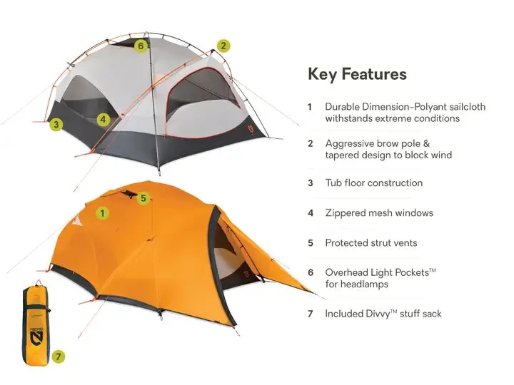 Nemo Kunai 3P 3-4 Season Backpacking Tent